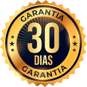 Selo dourado de 30 dias de garantia com devolução do dinheiro