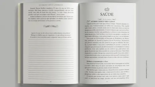 Livro 365 Hábitos Simples e Poderosos — Espaço para marcar seus hábitos